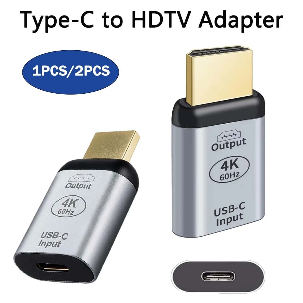 Type-C to HDTV Video Adapter,Uni-Directional Display Adapter 4K 60Hz,for Macbook Pro/Air iPhone 17 Galaxy S25,Work from Anywhere