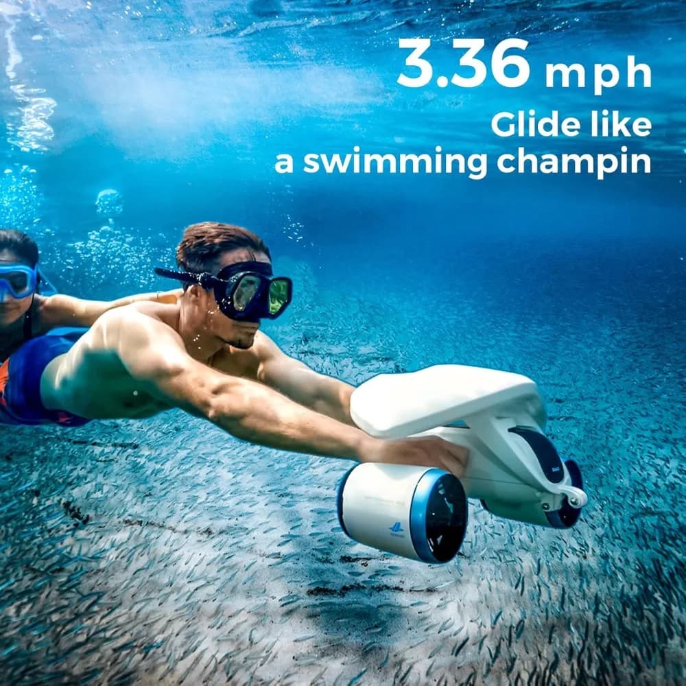 Underwater scooter with support for action room 30 minutes 22lbf 131ft Water sports Swimming pool Snorkeling