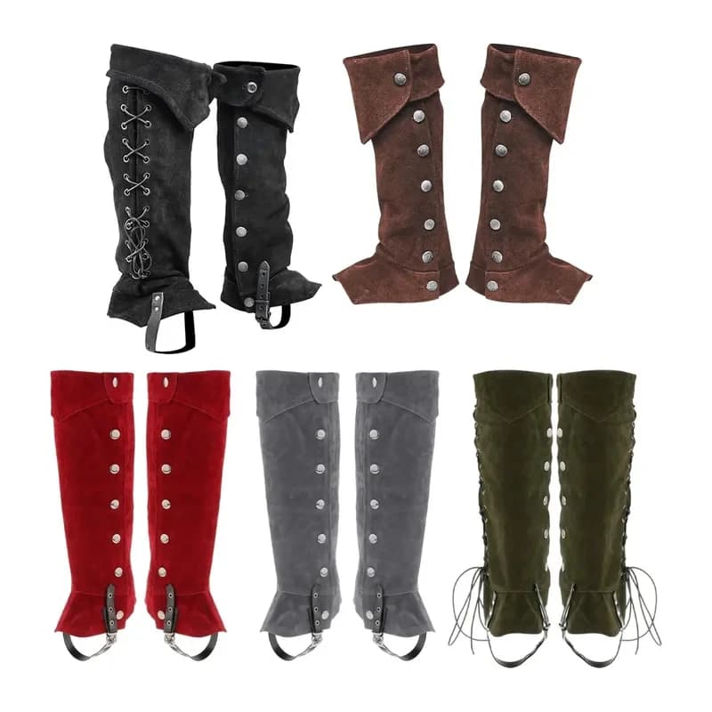 ⭕️⭐️⭕️Tops Shoes Cover Pirate Boot Covers Knight Comfortable Costume Props NEW Men Medieval Knight Pirate Leg Armor Steamp⭐️⭕️⭐️