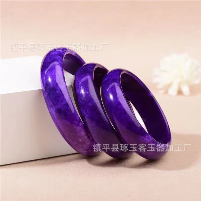 Bracciale in sugilite viola imitazione sudafricana all'ingrosso dalla fabbrica, bracciale in giada rosa ciliegia sujite da donna, gioielli.
