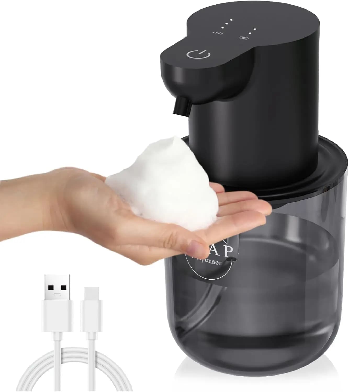Nuovo tipo di distributore di sapone liquido a induzione Lavatrice automatica per schiuma Dispenser di sapone liquido elettrico intelligente per la casa