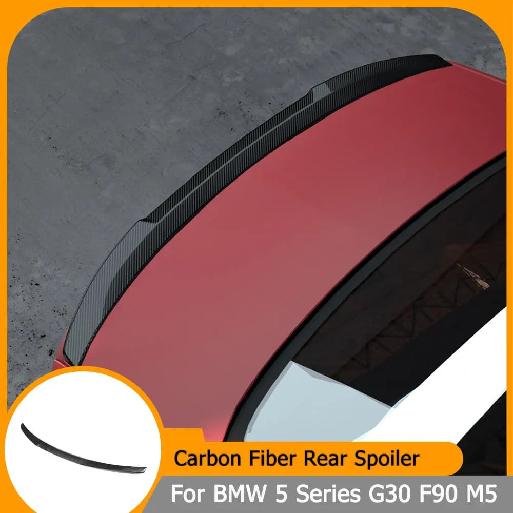 Spoiler posteriore per bagagliaio posteriore per BMW Serie 5 G30 F90 M5 2017-2023 Spoiler da corsa per bagagliaio posteriore in fibra di carbonio
