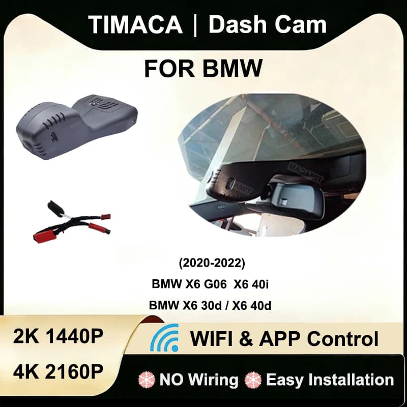 Per BMW X6 40i G06 30d Per BMW X6 40d 2020 2021 Dash Cam Anteriore Posteriore DVR 2K 4K 2160P Wifi Plug and Play Registratore Video