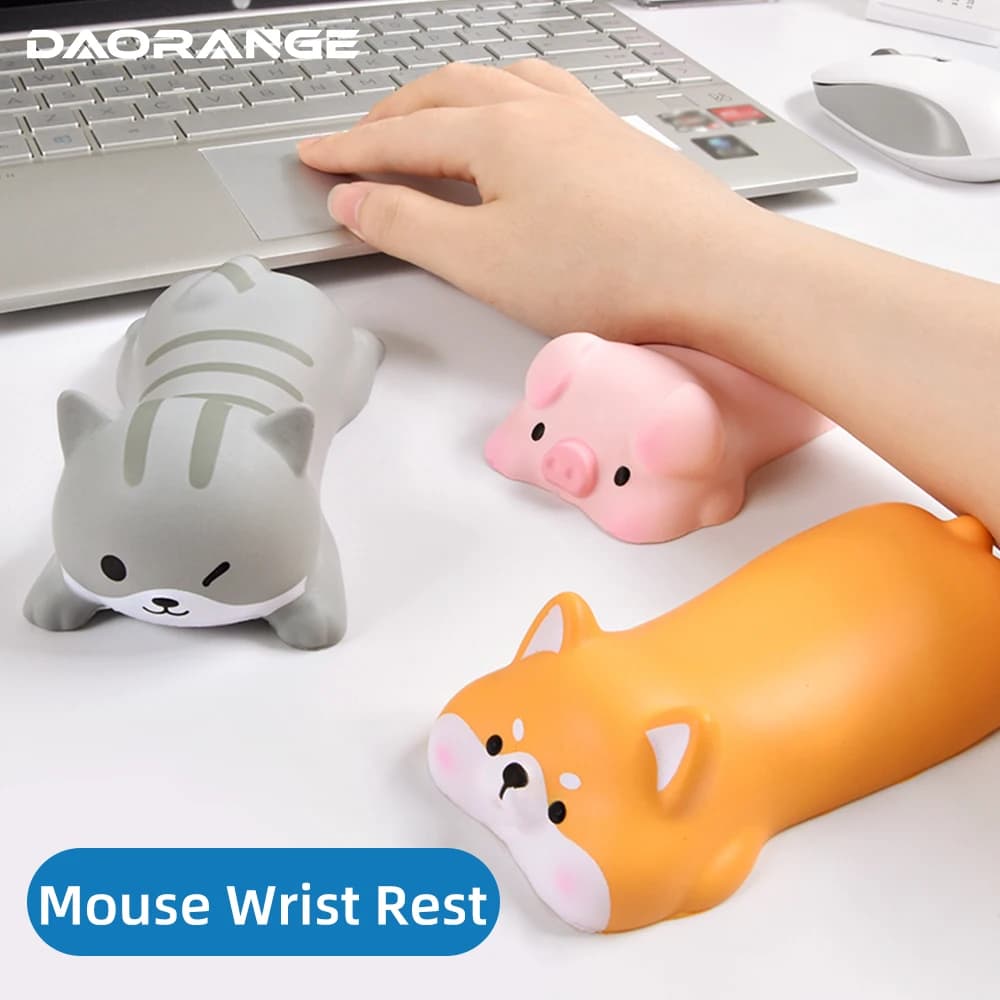 Mouse poggiapolsi per Mouse tastiera Computer gomito Pad bracciolo per scrivania ergonomico Kawaii Cartoon forniture per ufficio colletto bianco
