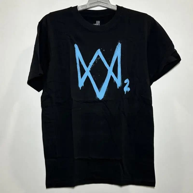 Watch Dogs 2 Logo Maglietta nera Blu NIP taglia piccola
