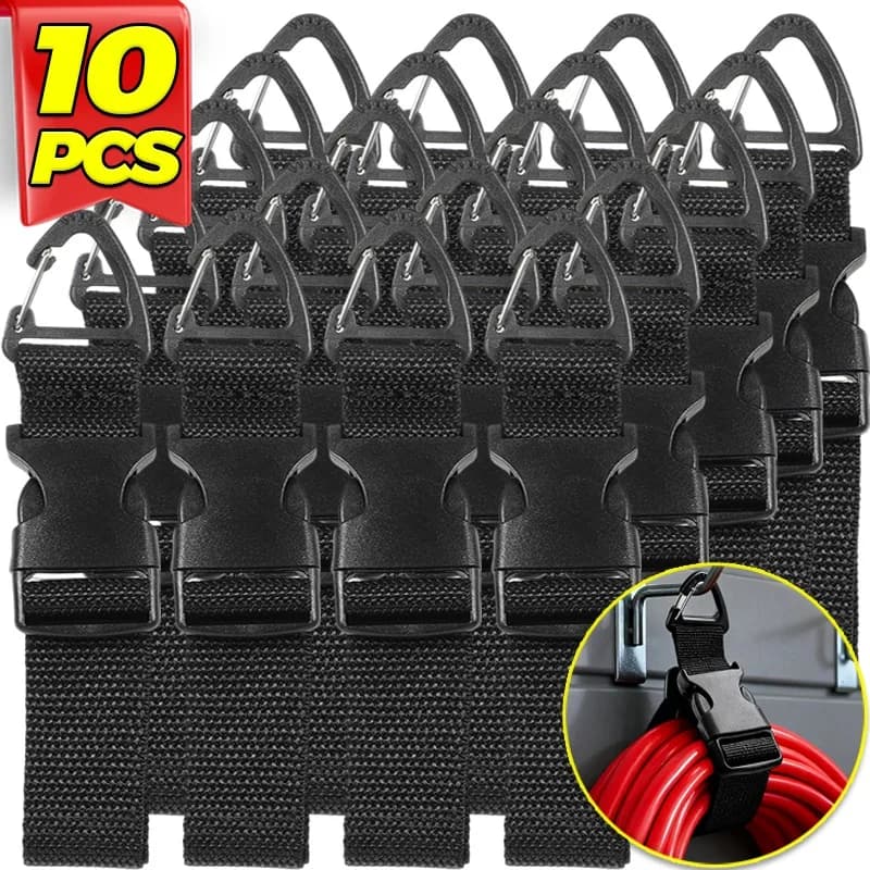 Organizzatore di cavi di prolunga regolabile Cinghie resistenti con fascette triangolari Fascette per cavi Supporto avvolgente Gancio per corda per tubo di stoccaggio per garage