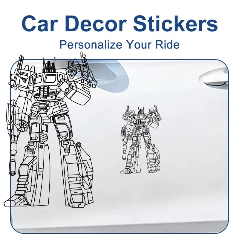 Personality Cartoon Transformers Car Sticker Waterproof PVC For Car Body Car Front Helmet Electric Bike DIY Gift Sticker