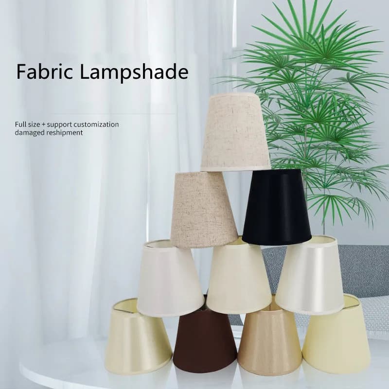 Embroidered Fabric Lighting, Empire Style in Linen/Race for Table Lamps, Lamps, Home Lighting Accessories