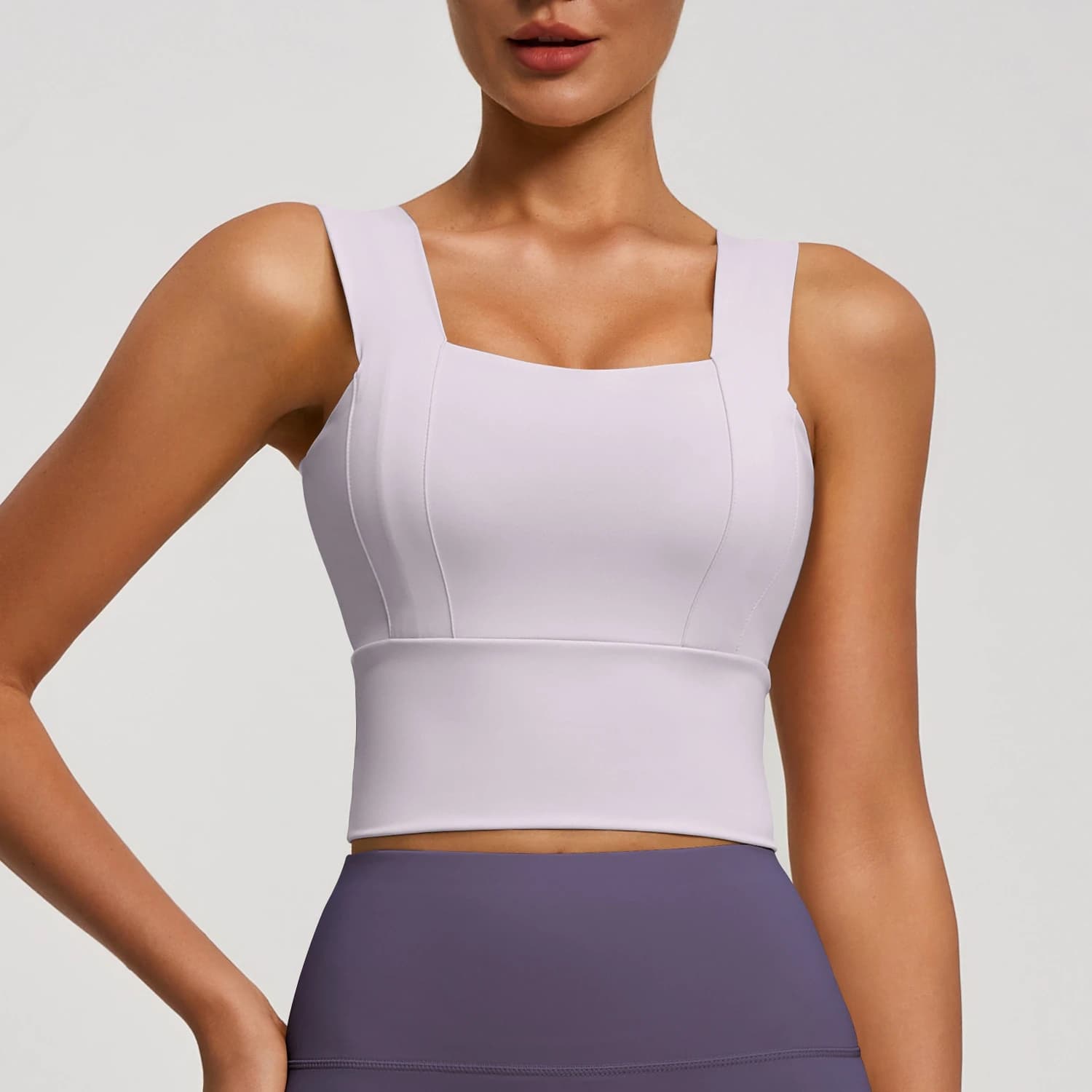 Women Vest Style High Impact Sports Bra, Shockproof Push Up Fitness Yoga Bra Lightweight Support Workout Top