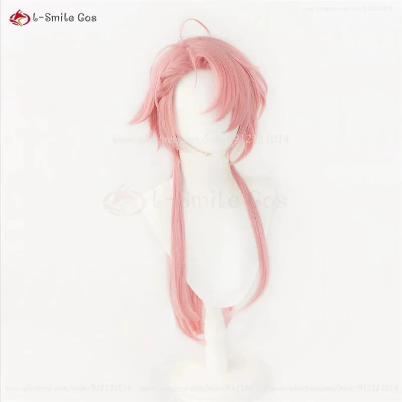 e;5'v\7,j/3;New Skin Aster Cosplay Wig 62cm Pink Hair Piece Heat Resistant Synthetic Halloween Party Wi8'j.9\k;5,h/