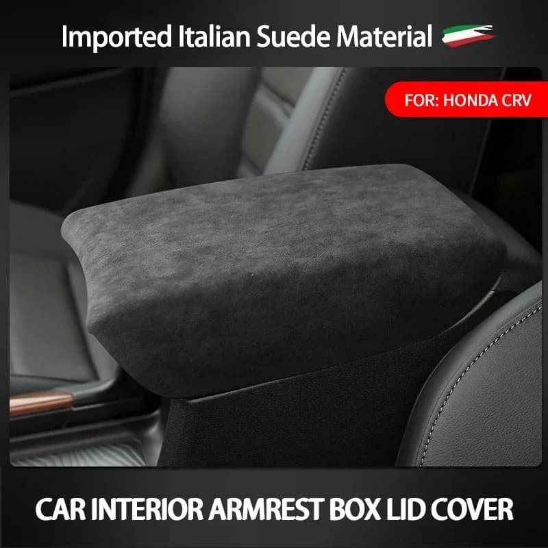 Car Armrest Lid Box Protective Suede Cover For Honda CRV 2017 2018 2019 2020 2021 2022 2023 2024 2025 Interiors Accessories