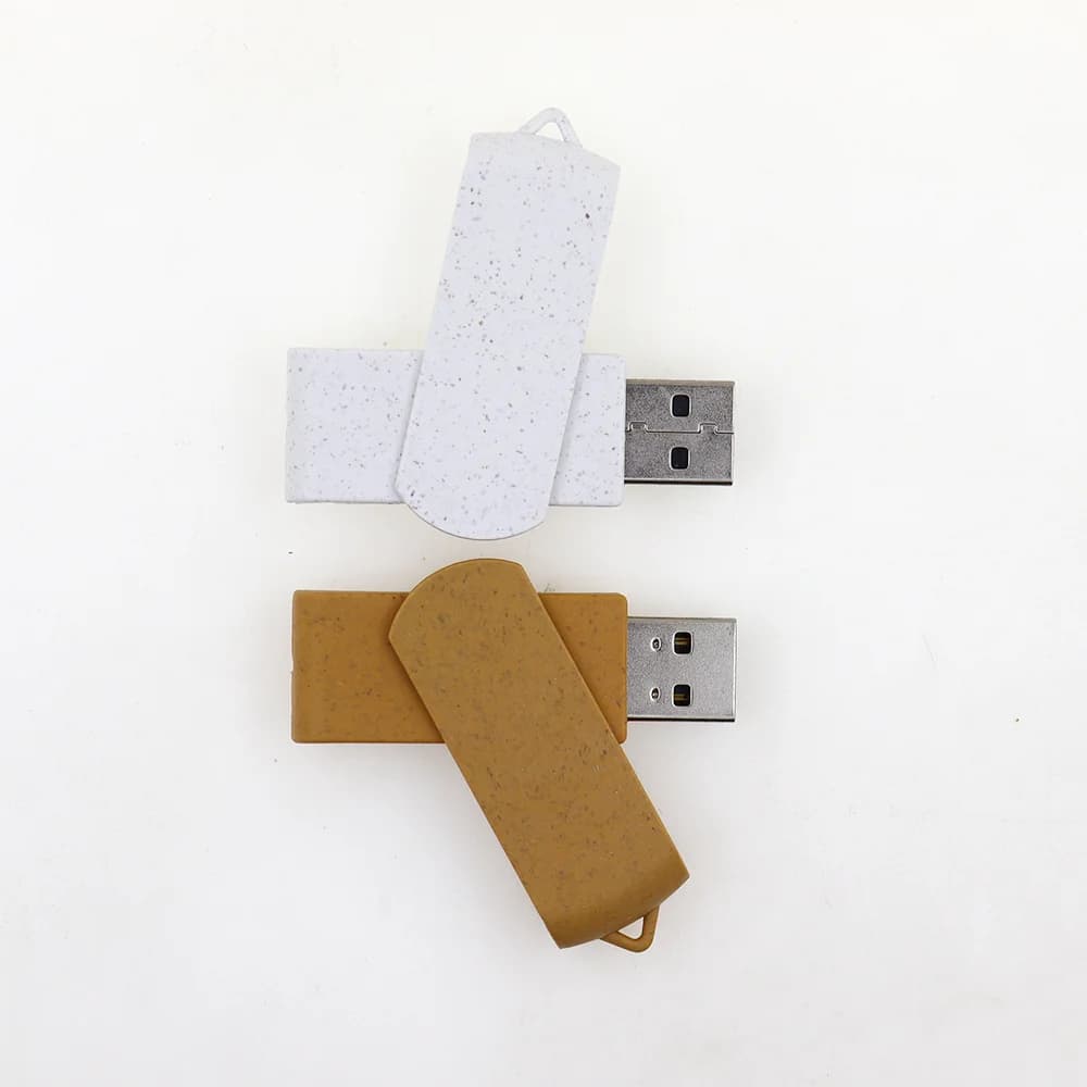 Chiavetta USB in Legno Personalizzabile con Logo, Ecologica, 32GB 64GB 128GB, Pendrive Rotante con Interfaccia USB 3.0, Nuovo Prodotto