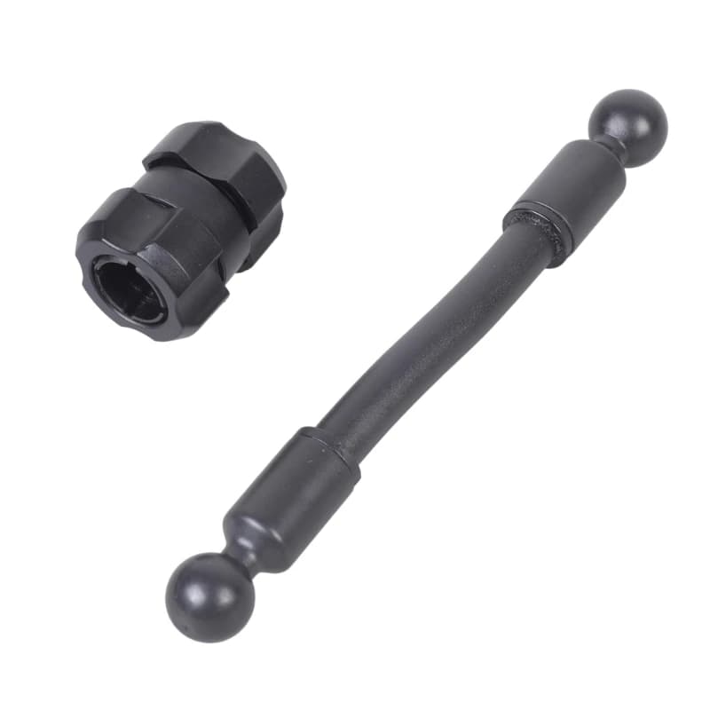 Asta di Prolunga Flessibile 19cm 17mm con Testa Sferica, Supporto per Telefono Auto in Plastica e Metallo Modificabile