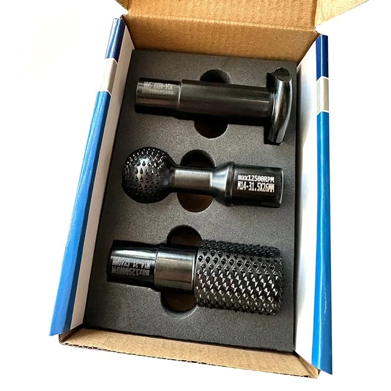 Set da 3 pezzi per intaglio del legno con gambo da 10 mm/14 mm per smerigliatrice angolare per intaglio e lucidatura di scanalature in legno, strumento multifunzione