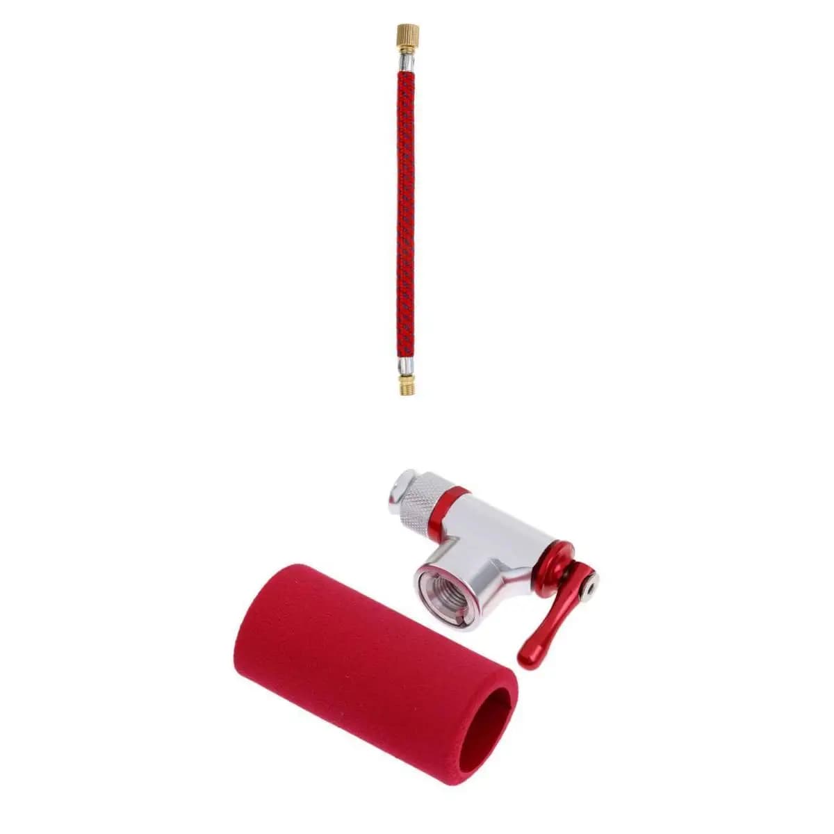 Tubo di Prolunga per Pompa, Kit Gonfiatore Bici in Lega, Ugello per Pompa Pneumatici Bici, Accessorio Bici per Mountain Bike