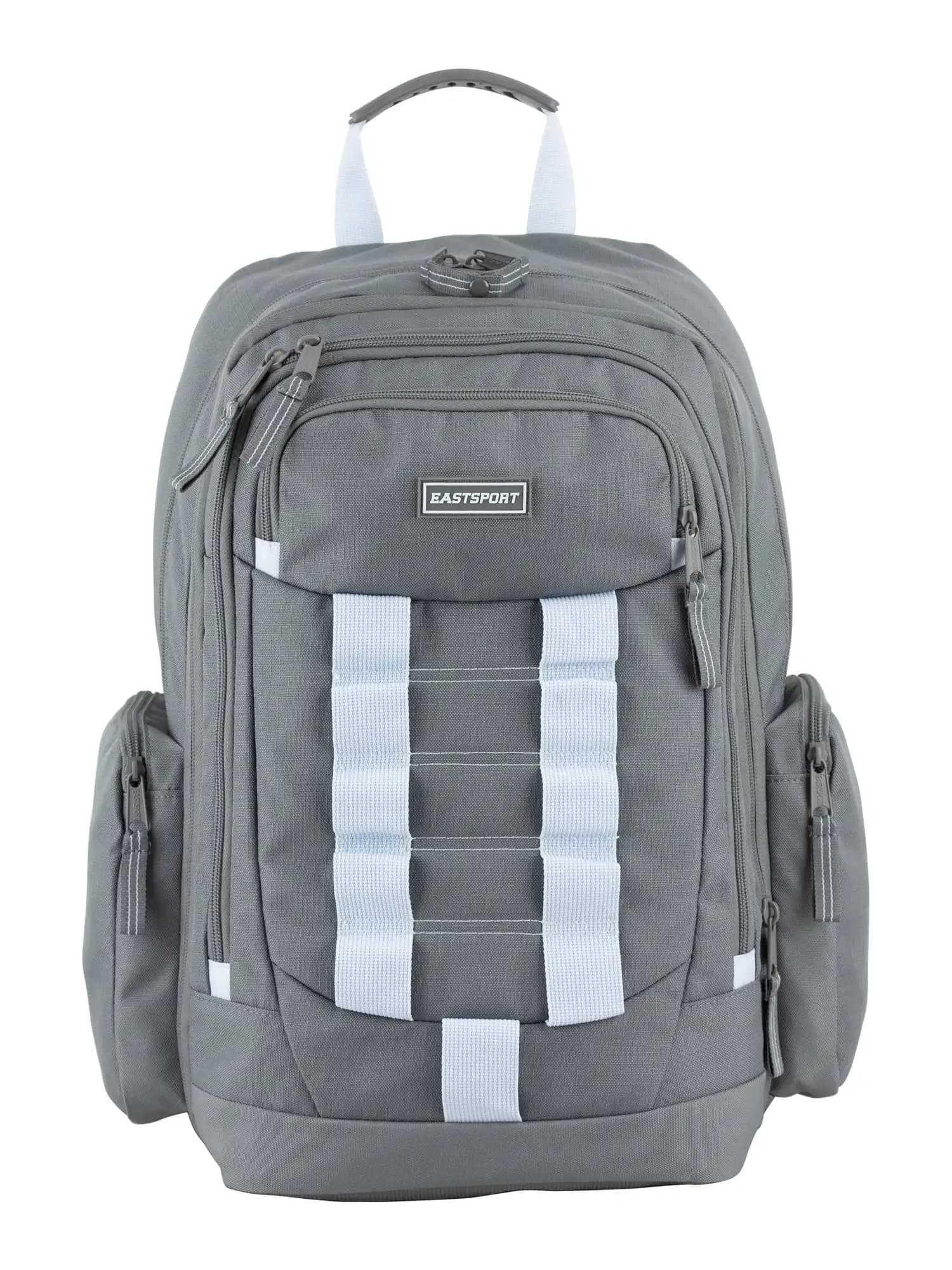 Unisex expandable backpack made from recycled materials in ash grey color
