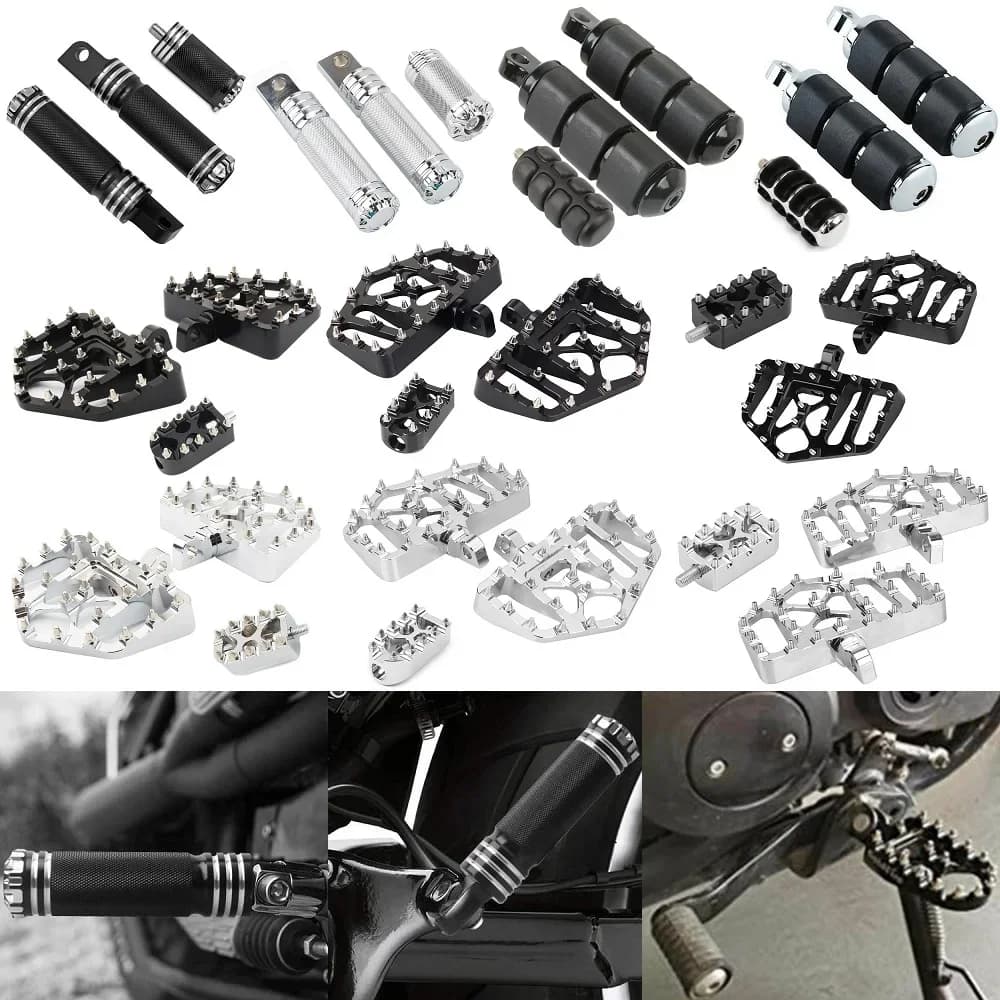 Moto Universale Anteriore Posteriore Pedane Poggiapiedi Cambio Pioli Per Harley Sportster 883 Fatboy Dyna Softail V-Rod Touring Glide