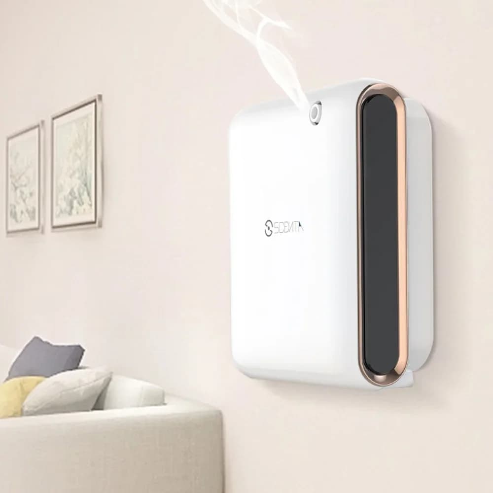 SCENTA Diffusore di Aromi Elettrico USB Senza Fili, Nebulizzatore per Aromaterapia da Parete, Diffusore di Oli Essenziali