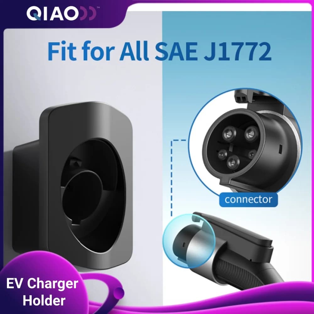 EV Charger Cable Holder For Type 1 / J1772 Electric Car Charging Cable Plug Wallbox Mount Charging Cable Organizer Wall Mount