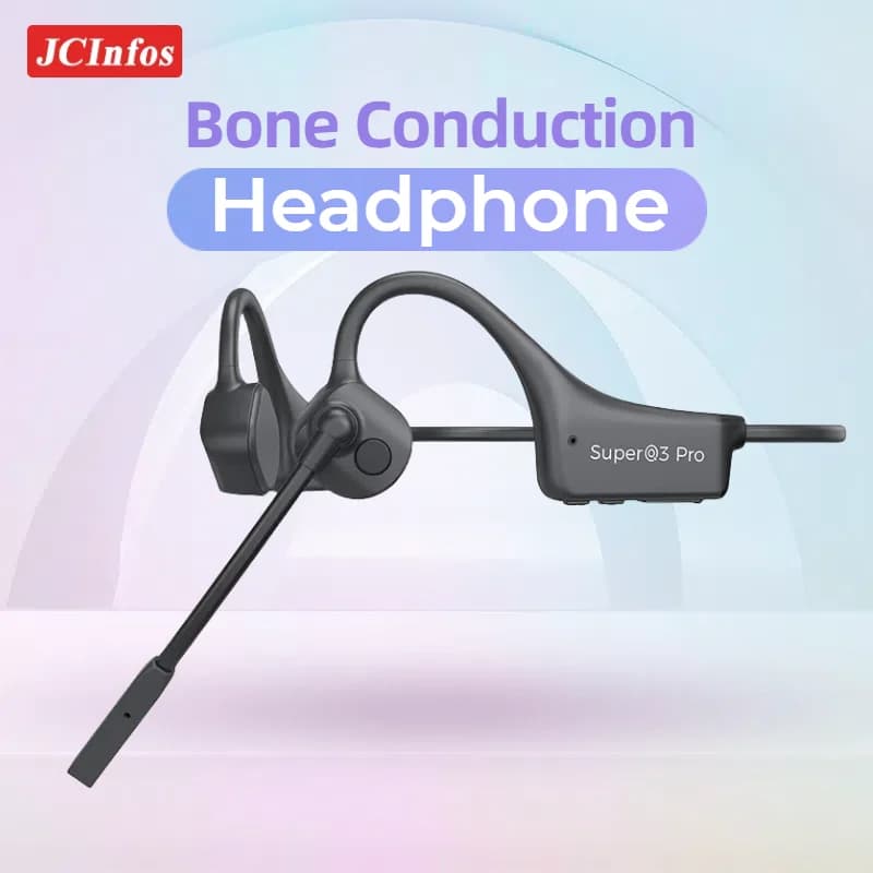 Cuffie Bluetooth a conduzione ossea Cuffie Bluetooth wireless Cuffie da gioco Auricolari da lavoro a ricarica rapida con microfono