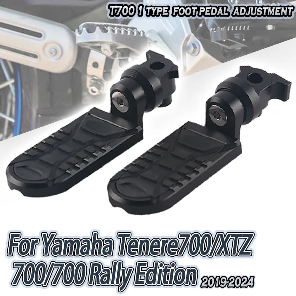 Pedana moto per YAMAHA Tenere 700 XTZ700 Tenere700 2019-2024 2023 pedane anteriori pedale poggiapiedi regolabile a 360 gradi