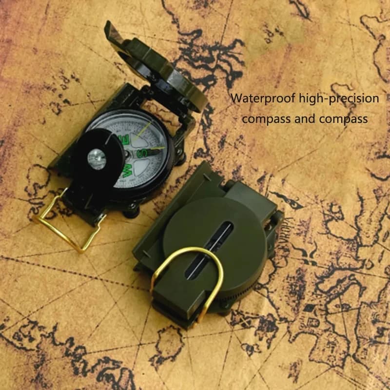 Professional compass High Precision Waterproof Metal for Open Sports, Hiking, Mountaineering, Military, Open Activity Gadget
