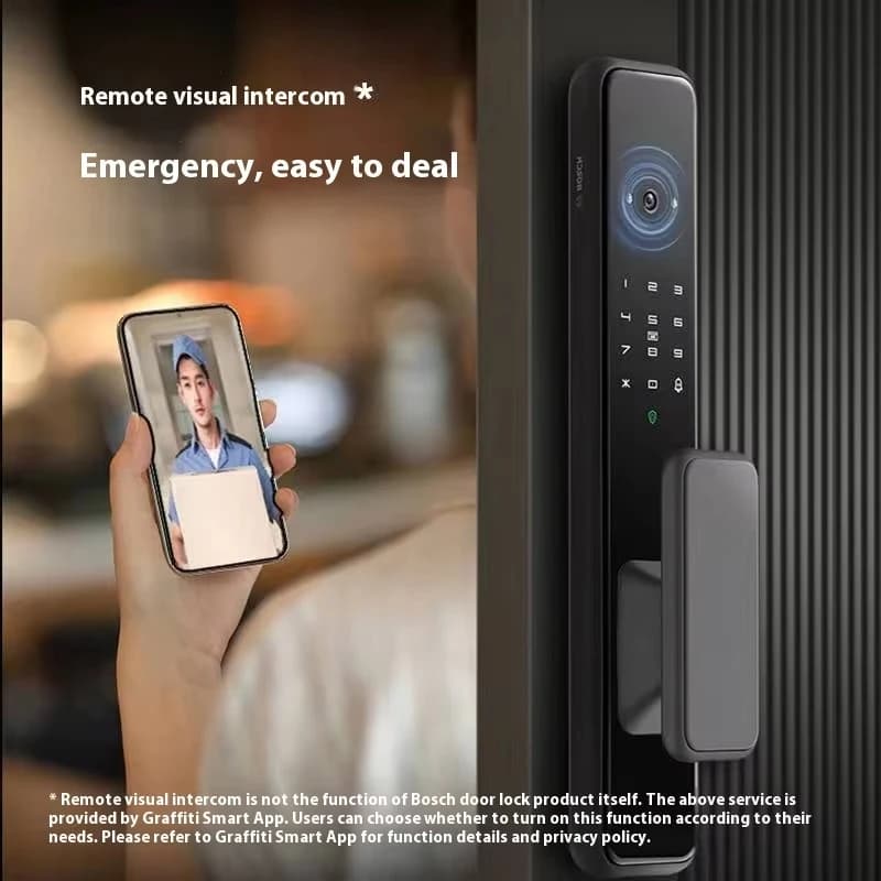 Fully Automatic Smart Lock EL600Vf Video Face Recognition Fingerprint and Password Door Key Access WiFi Cloud Home