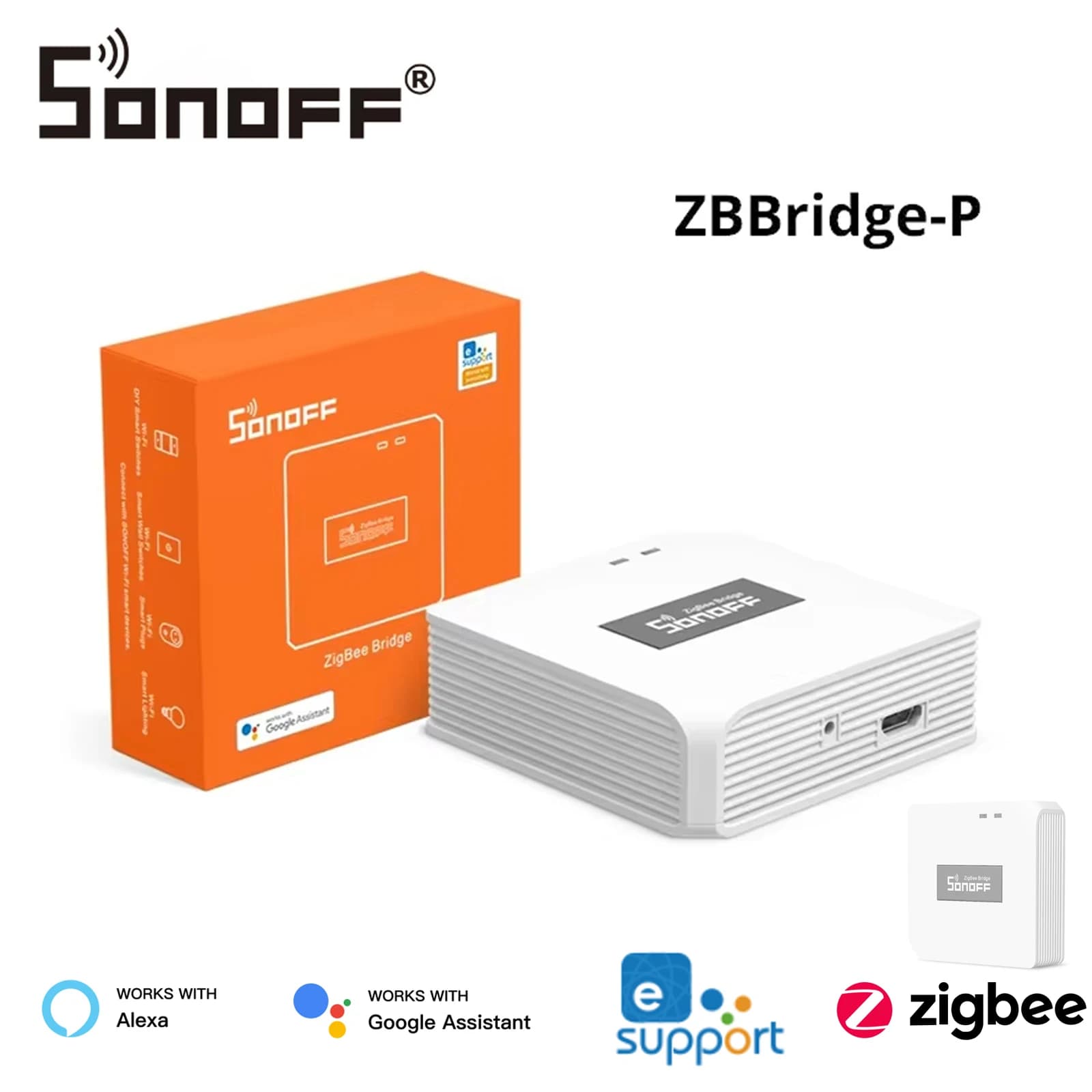 SONOFF ZBBridge-P Zigbee Gateway Bridge Pro Up to 128 sub-devices Local Smart Home Security Support Alexa Google Smartthings