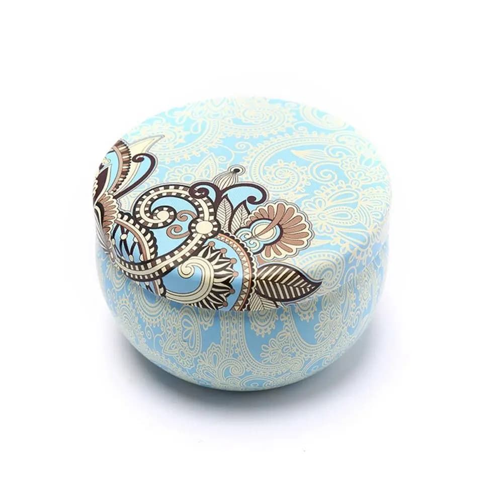 Durable Tin Tin Can Retro Floral Storing Sweets Tea Storage Box 4oz Candy Gift Case
