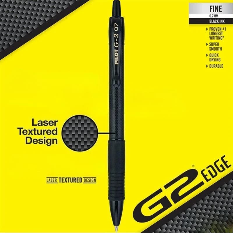 Penna a Sfera Giapponese Pilot con Texture in Fibra di Carbonio, Edizione Limitata G2 0.7, Penna Gel, Edizione Limitata Nord Americana, Cancelleria Black Warrior