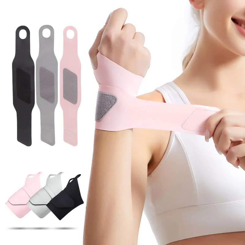 Supporto per Polso Ultra-Sottile Regolabile a Compressione, 2 Pezzi, Fascia da Polso per Fitness e Sport, Protezione per Badminton e Tennis