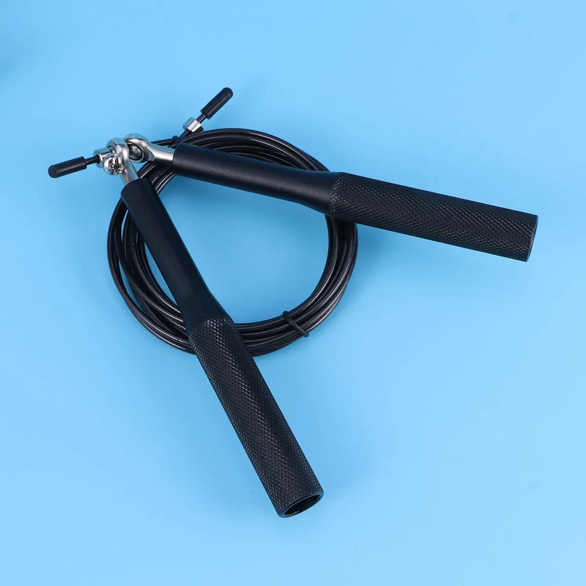 Aluminum Alloy Handle Weighted Skipping Rope Adjustable Length Jump Rope Fitness Equipment for Mma Training Double