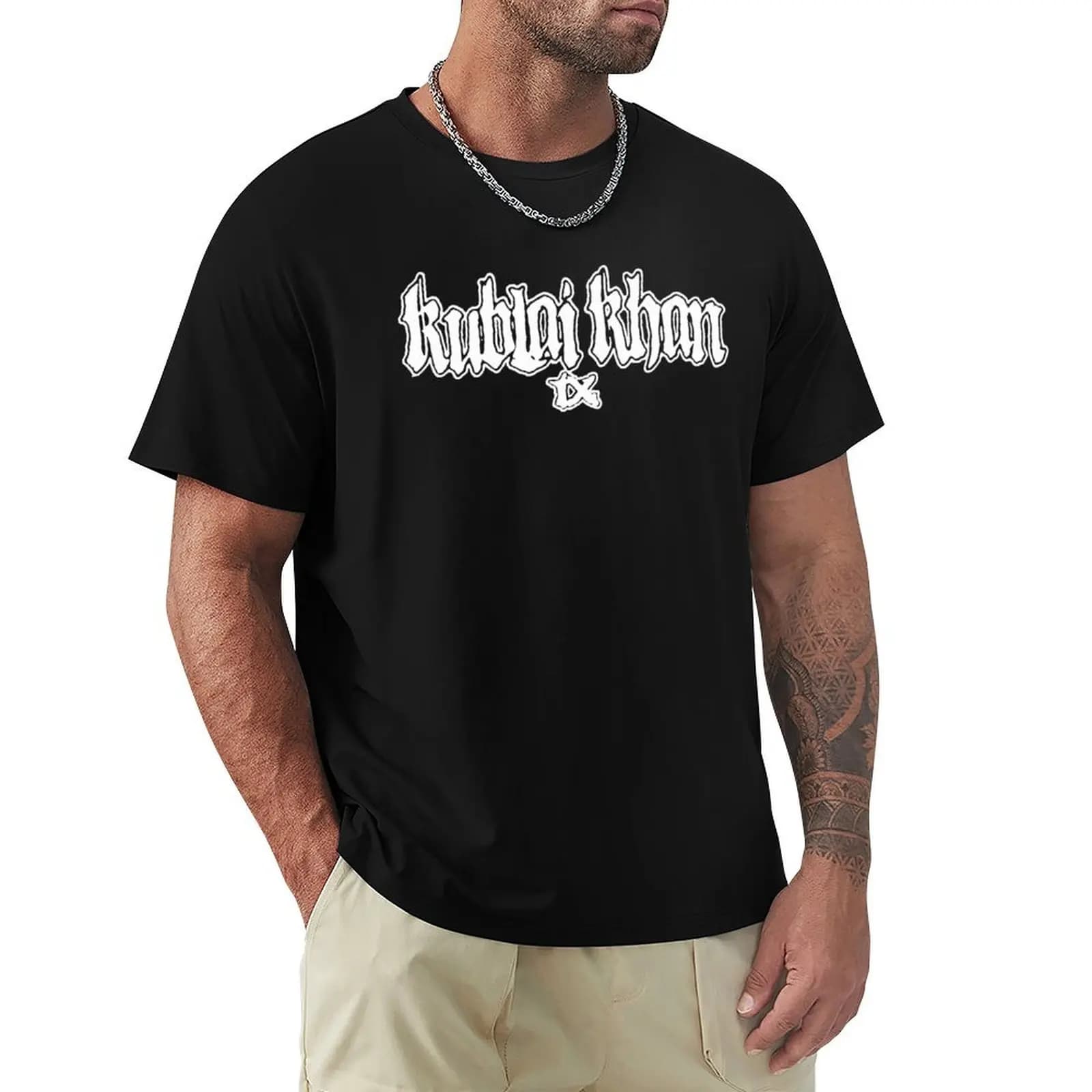 T-shirt Kublai Khan TX, maglietta basic leggera a maniche corte