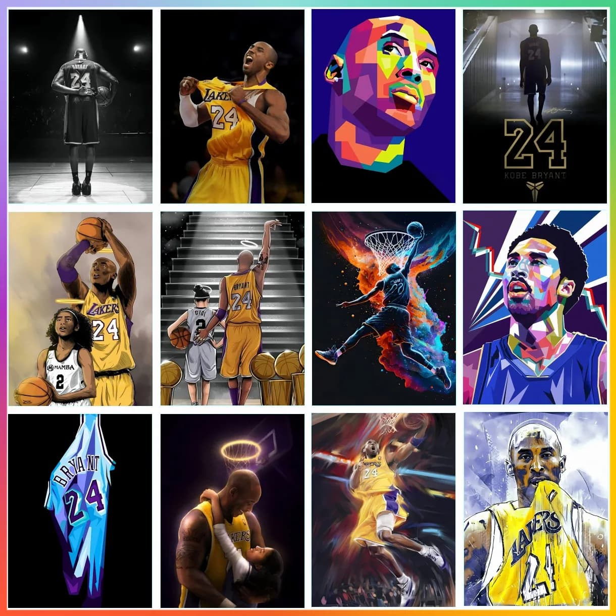 Basket Kobe Diamond Painting disegno immagini Canvas Crafts 5D fai da te arte punto croce mosaico ricamo Home Decor adulto