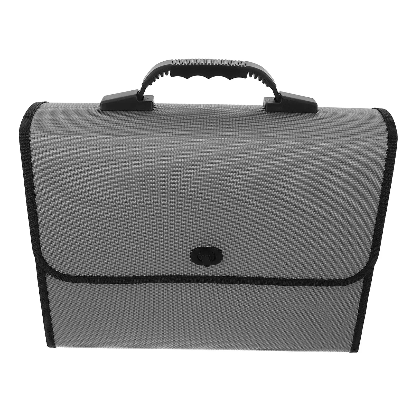 Organizzatore di Documenti a Fisarmonica, Cartella Espandibile Portatile con 26 Tasche A4, Valigetta in Plastica con Maniglia e Chiusura a Fibbia