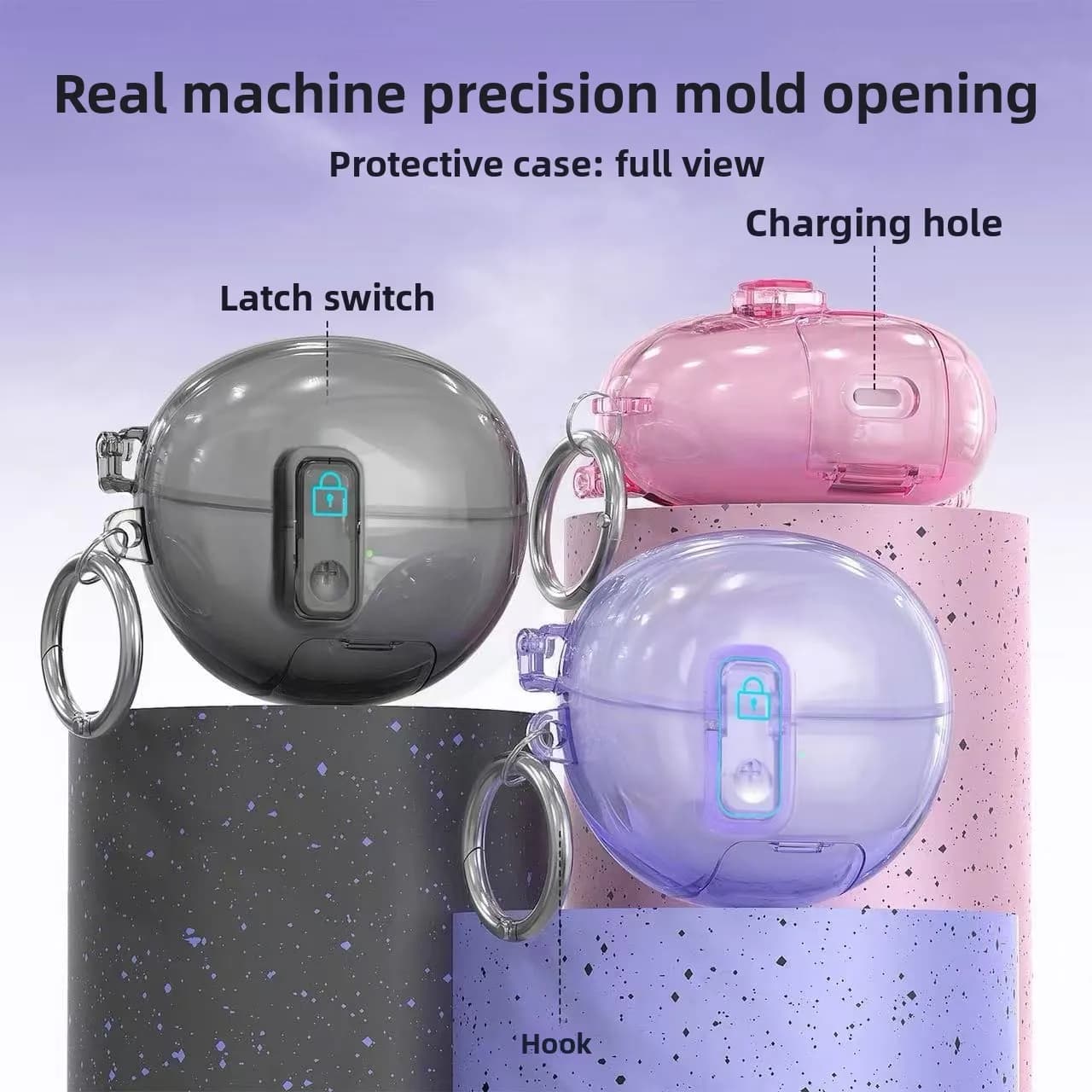 Per Huawei Freeclip Custodia protettiva anticaduta wireless con supporto per telefono per borse Huawei Freeclip con gancio