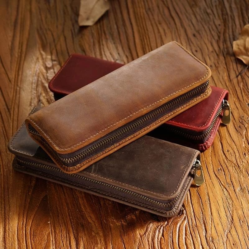 Y5LB Leather Pen Pouches Leather Fountain Pen Case Elastic Pen Holder Slots 5-11 Pen Pencil for Women Men Professional