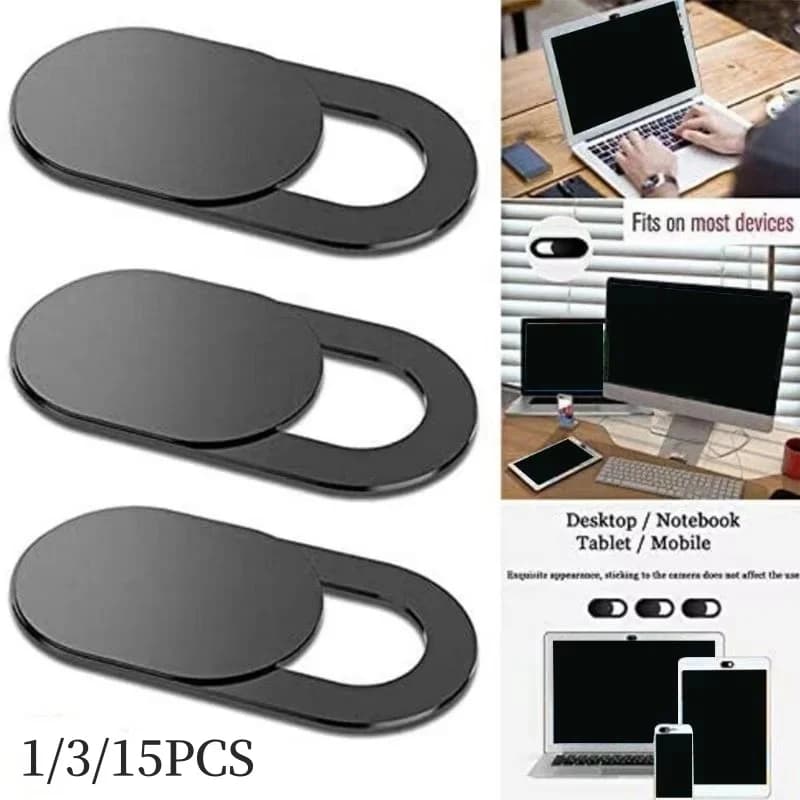 1/3/15pcs Plastic Webcam Cover Anti-hacker Shutter Privacy Protection Slide Shutter Shield for Smartphone Laptop Desktop Camera