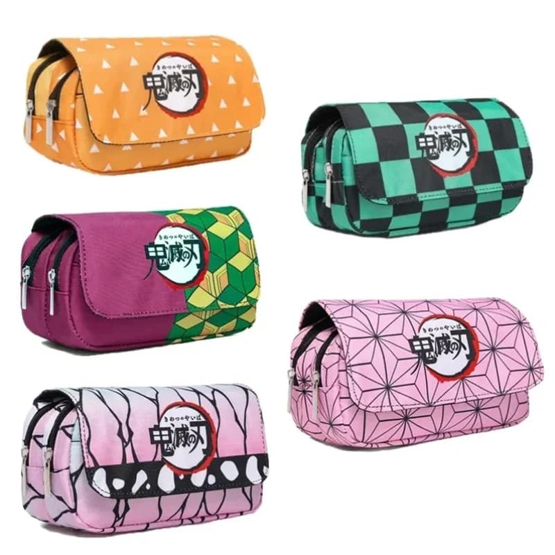 Demon Slayer 3D Anime Penna Borsa Studente Borsa di Immagazzinaggio Tanjirou Nezuko Zenitsu Giyuu Cartoon Pen Box Carino Ragazzi Ragazze Astuccio