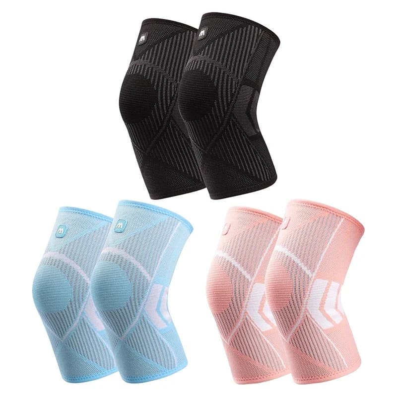 1 paio di ginocchiere sportive per il Fitness supporto per fasciatura bretelle in Nylon elastico manica a compressione sportiva per pallacanestro Vollyball S-XL