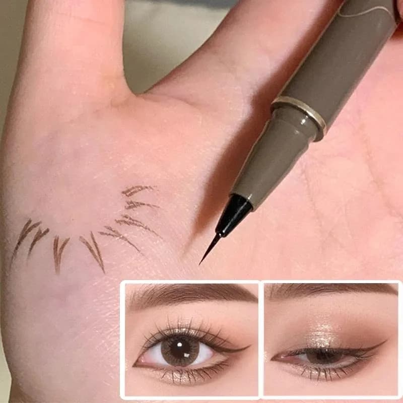 Quick Drying Waterproof Fluid Eyeliner/Opaque Black Brown/eyeliner Long-Term Silk Kiss/Eye Trick/Regal
