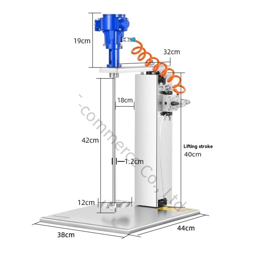SP-5G-A Frullatore pneumatico da 5 galloni Frullatore per vernice con ascensore industriale Secchio piccolo Rivestimento adesivo per inchiostro liquido disperso