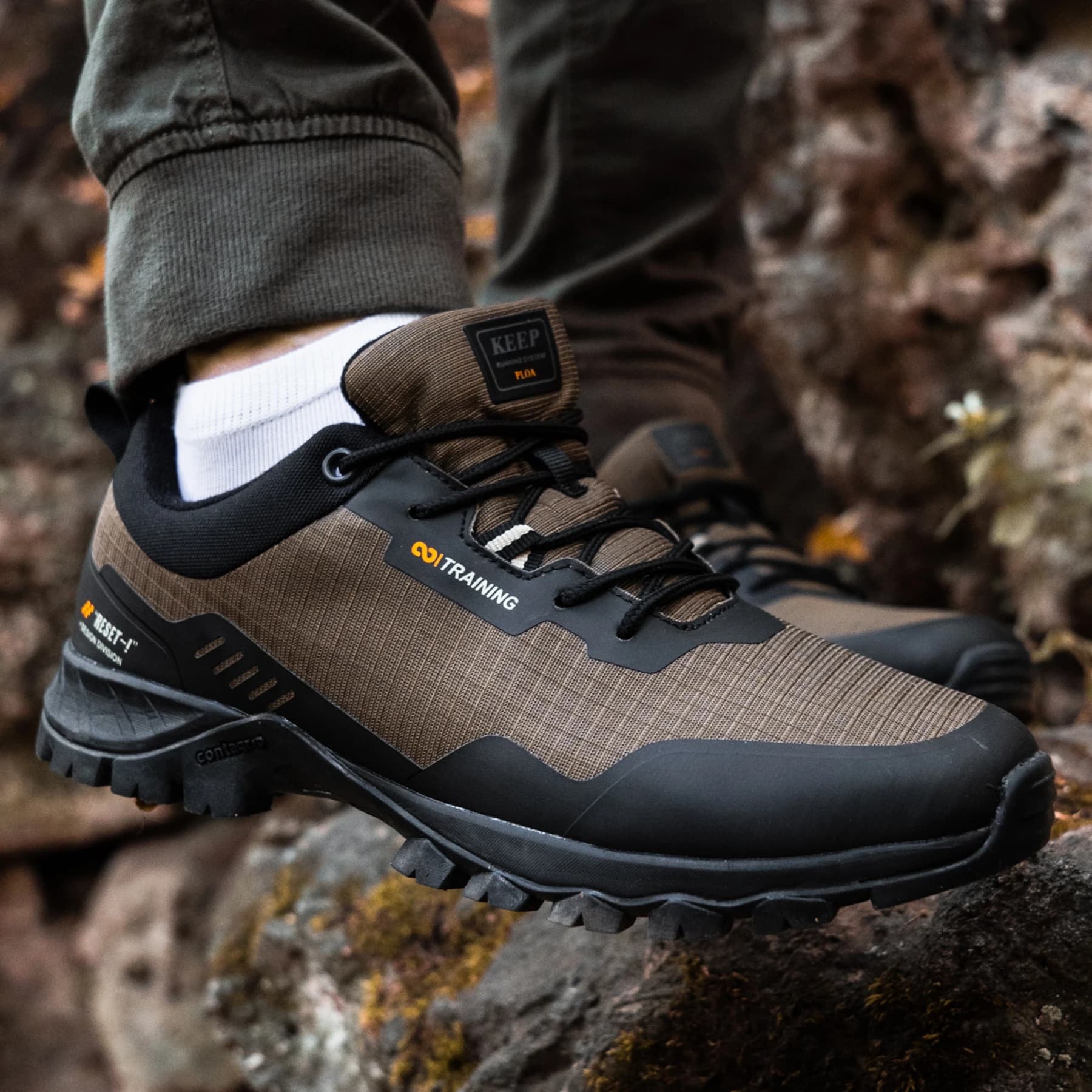 Baasploa New Men's Trekking Shoes Anti-slip Wear Resistant Outdoor Wear Resistant Wear Resistant Shoe Straps Light Casual Men's Walking Shoes
