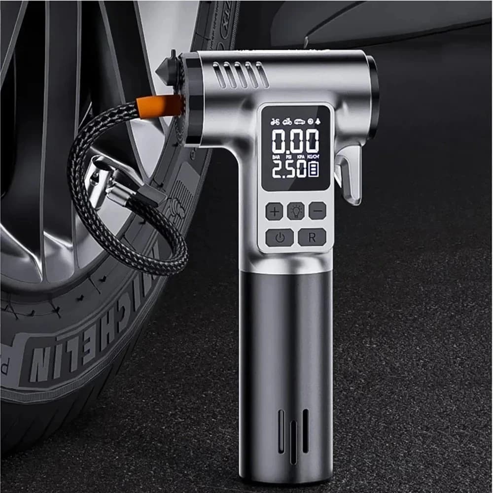 Pompa d'aria portatile per auto Gonfiatore elettrico per pneumatici Compressore d'aria wireless Iniettore d'aria portatile per palla da moto per bici da pneumatici