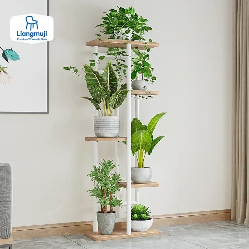 Supporto per Piante e Fiori a 3/4/5/6 Livelli, Scaffale Porta Piante, Organizzatore per Esposizione di Fiori, per Interni e Balconi