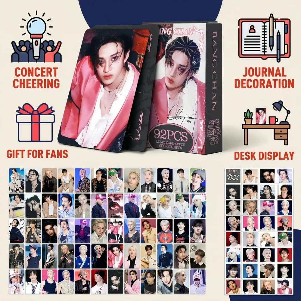 Stray Kids LOMO Small Cards Stampa ad alta definizione K-pop Star Bangchan Merchandising Carte da collezione Anime Ordini all'ingrosso supportati