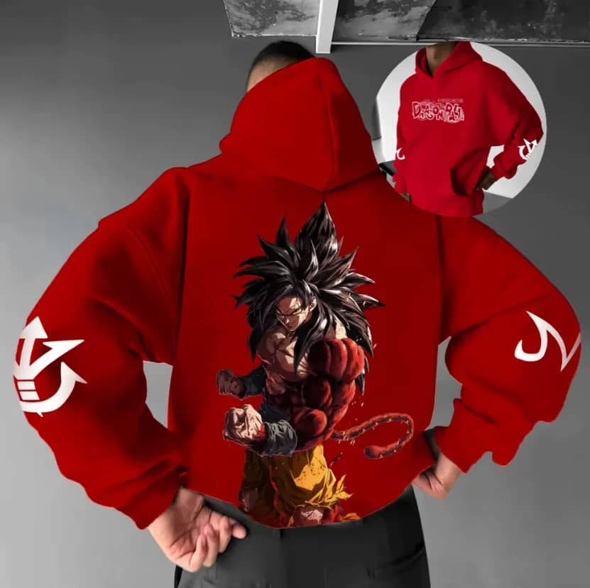 Felpa con cappuccio Anime Dragon Ball Harajuku 2025 nuovo streetwear uomo autunno e inverno maglione con cappuccio oversize donna maniche lunghe unisex