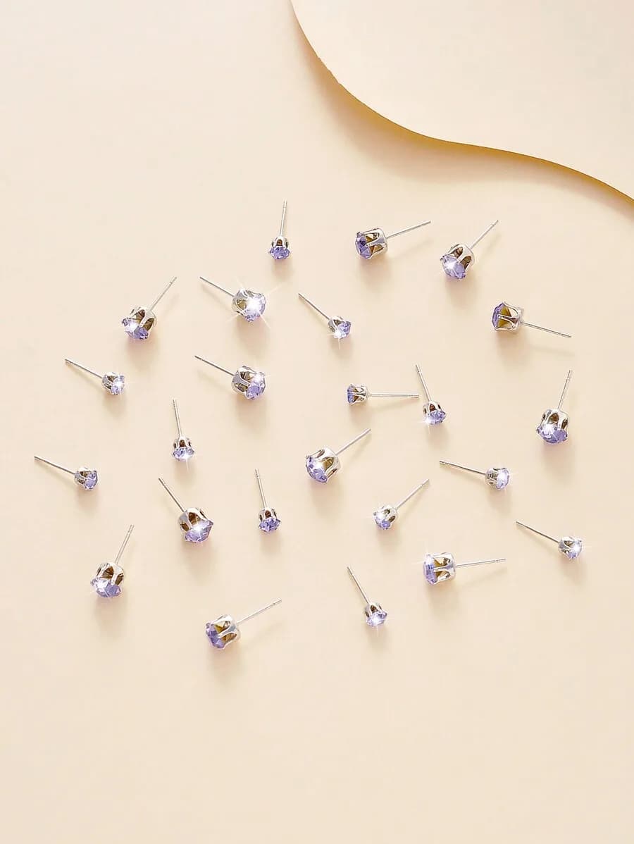 12 paia di orecchini semplici e alla moda con inserti brillanti per le donne, da indossare ogni giorno, per feste, regali per le vacanze