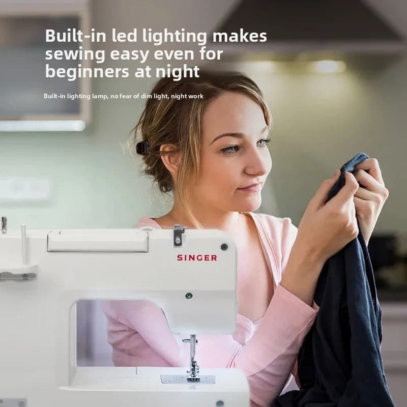 Macchina da cucire Singer 1412 Blocco bordo semplice multifunzionale elettrico spesso per uso domestico