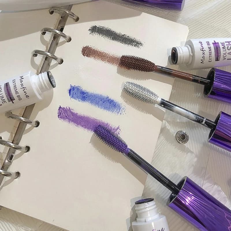 Colorful Mascara Volume 5D Styling Durable Waterproof Quick Dry Blue Purple Curling Long eyelashes Silk Extension Cream